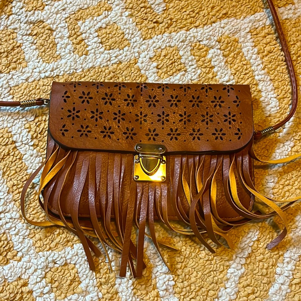 One size, brown, leather, cute purse